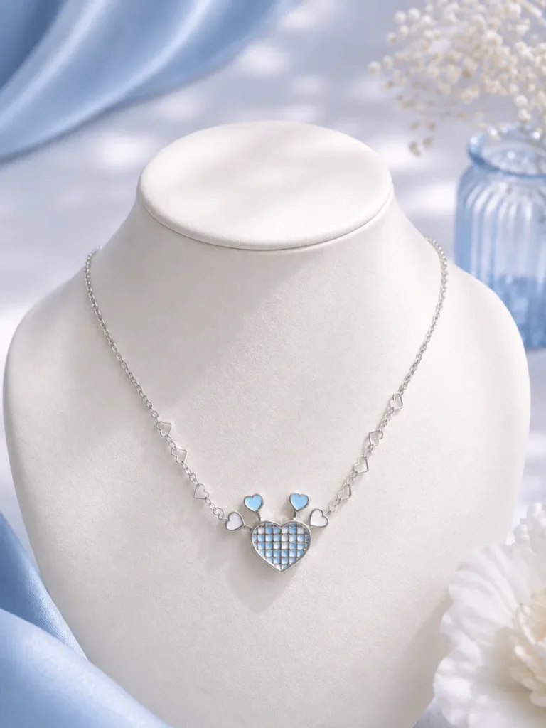 Pawfect Heart Necklace — Blue