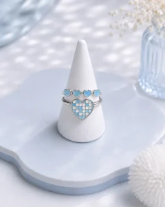 Pawfect Heart Ring — Blue
