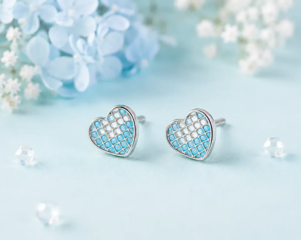 Pawfect Heart Earrings — Blue