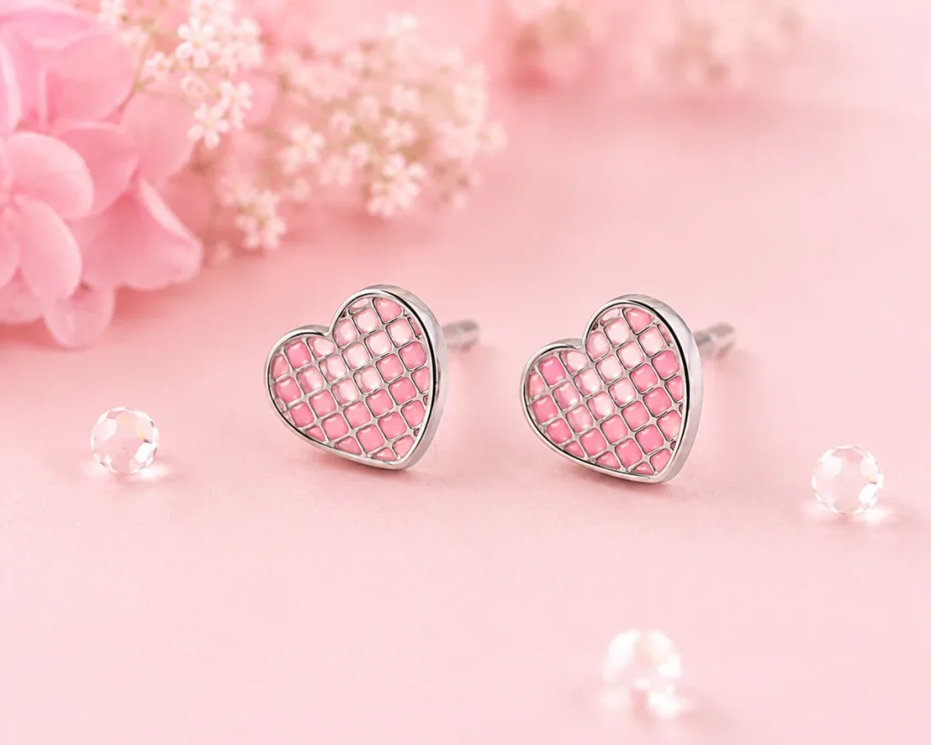Pawfect Heart Earrings — Pink