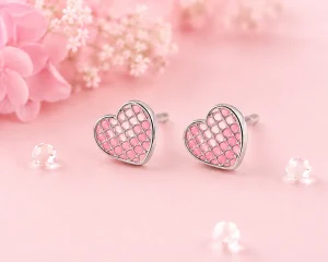 Pawfect Heart Earrings — Pink